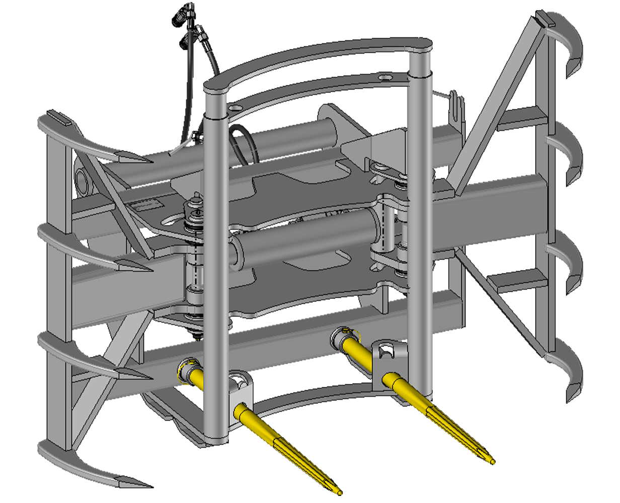 Pince à bottes renforcée, vue 3D, option doigts forges