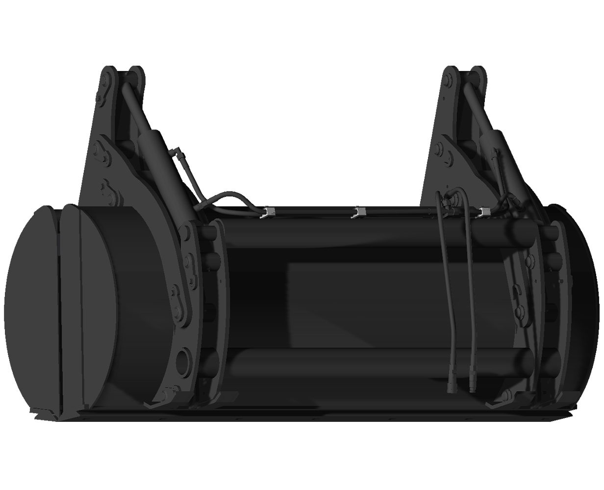 Godet preneur, vue 3D de dos