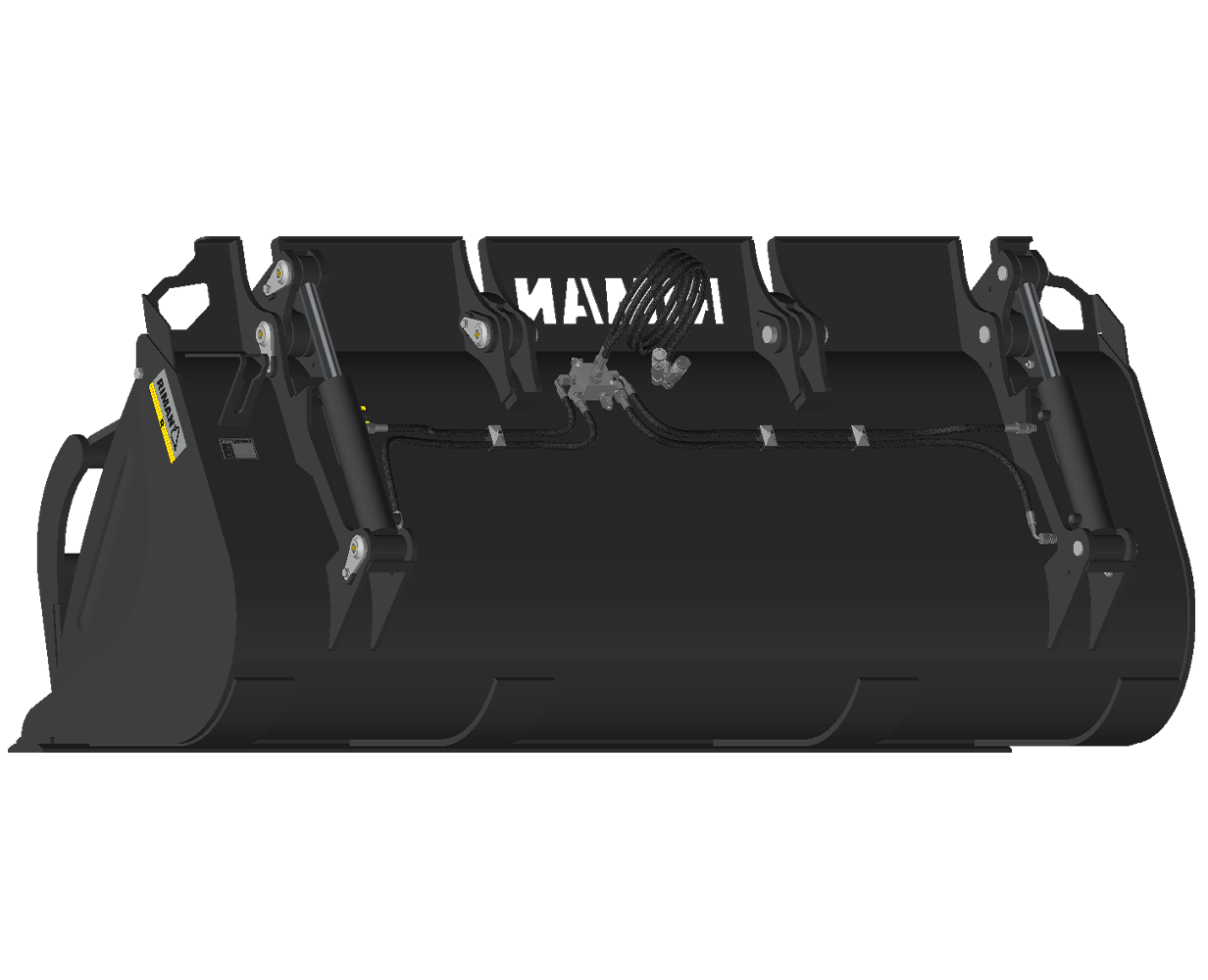 Godet multifonction spécial végétaux, vue 3D de dos
