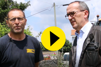 Freddy Bourcier, entrepreneur BTP échange avec Stéphane Rideau, dirigeant RIMAN
